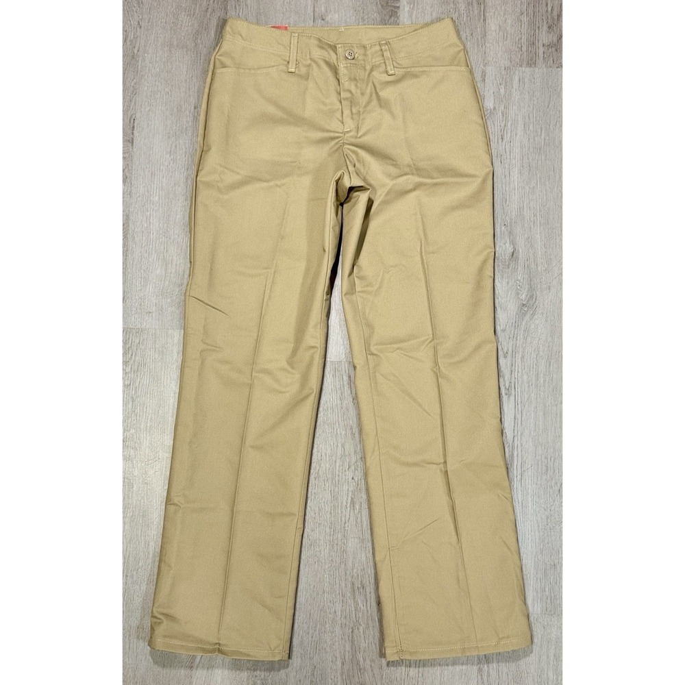 Red Kap Khaki Work Pants Women 8x34 Uniform Straight Leg Poly Cotton PZ33KHO NWT